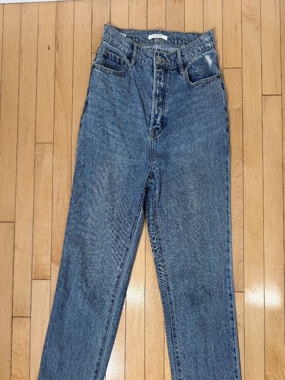 PACSUN High Rise Straight Denim Jeans Acid Wash 90's Size 26